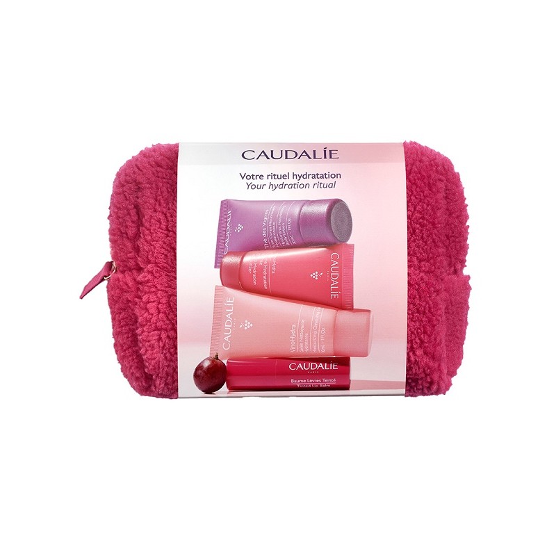 Caudalie Trousse Inverno 2025 Vinohydra Gel Detergente 30 Ml + Vinohydra Crema Idratazione Intensa 15 Ml + The Des Vignes Corpo