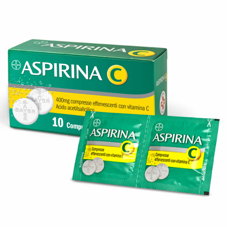 Aspirina C 400 Mg 10 Compresse Effervescenti Con Vitamina C
