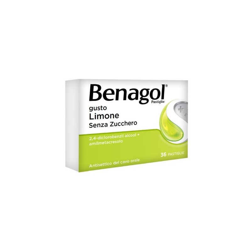Reckitt Benckiser Benagol gusto limone senza zucchero antisettico cavo orale 36 pastiglie Reckitt Benckiser Benagol gusto limone senza zucchero antisettico cavo orale 36 pastiglie