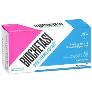 Biochetasi pocket digestiv 18 compresse masticabili nuova formulazione