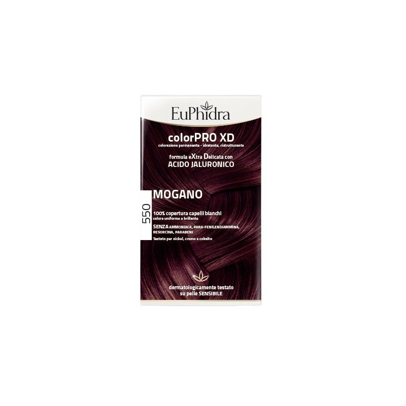 Euphidra colorpro xd 550 mogano gel colorante capelli in flacone + attivante + balsamo + guanti Euphidra colorpro xd 550 mogano gel colorante capelli in flacone + attivante + balsamo + guanti