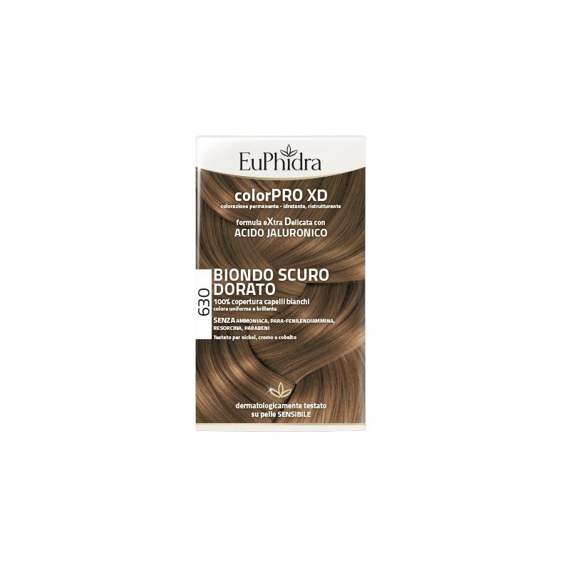 Euphidra colorpro xd 630 biondo scuro dorato gel colorante capelli in flacone + attivante + balsamo Euphidra colorpro xd 630 biondo scuro dorato gel colorante capelli in flacone + attivante + balsamo