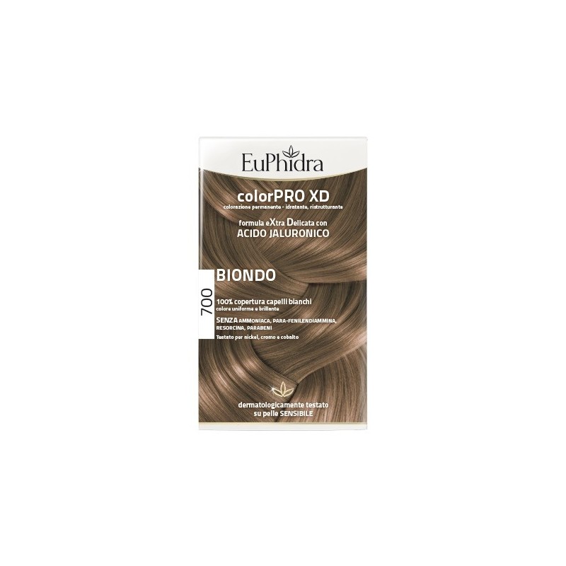 Euphidra colorpro xd 700 biondo gel colorante capelli in flacone + attivante + balsamo + guanti Euphidra colorpro xd 700 biondo gel colorante capelli in flacone + attivante + balsamo + guanti