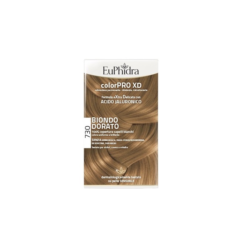 Euphidra colorpro xd 730 biondo dorato gel colorante capelli in flacone + attivante + balsamo + guan Euphidra colorpro xd 730 biondo dorato gel colorante capelli in flacone + attivante + balsamo + guan