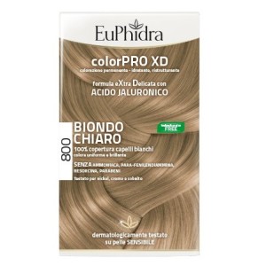 Euphidra colorpro xd 800 biondo chiaro gel colorante capelli in flacone + attivante + balsamo + guan