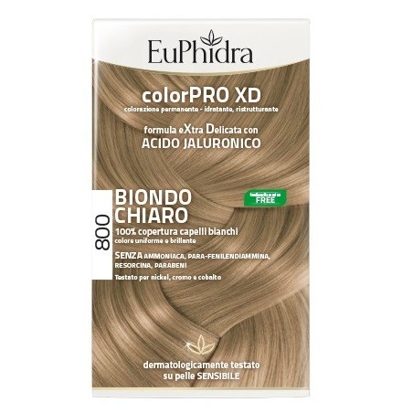 Euphidra colorpro xd 800 biondo chiaro gel colorante capelli in flacone + attivante + balsamo + guan Euphidra colorpro xd 800 biondo chiaro gel colorante capelli in flacone + attivante + balsamo + guan