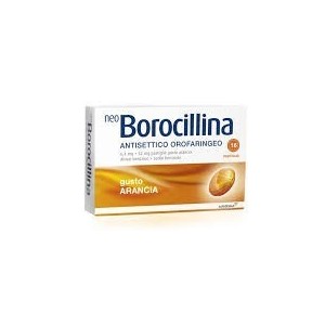 Neo Borocillina Antisettico Orofaringeo 16 Pastiglie Gusto arancia