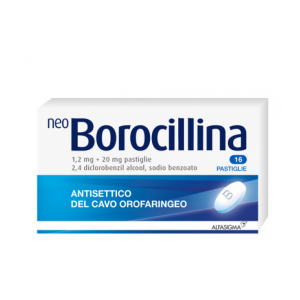 Neo Borocillina 1,2 Mg + 20 Mg 16 Pastiglie antisettico cavo orofaringeo