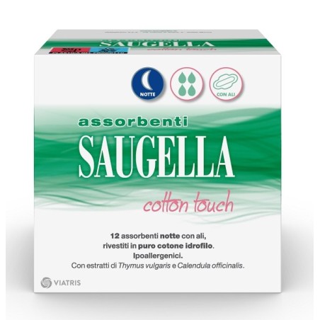 Saugella cotton touch assorbenti notte 12 pezzi taglio prezzo