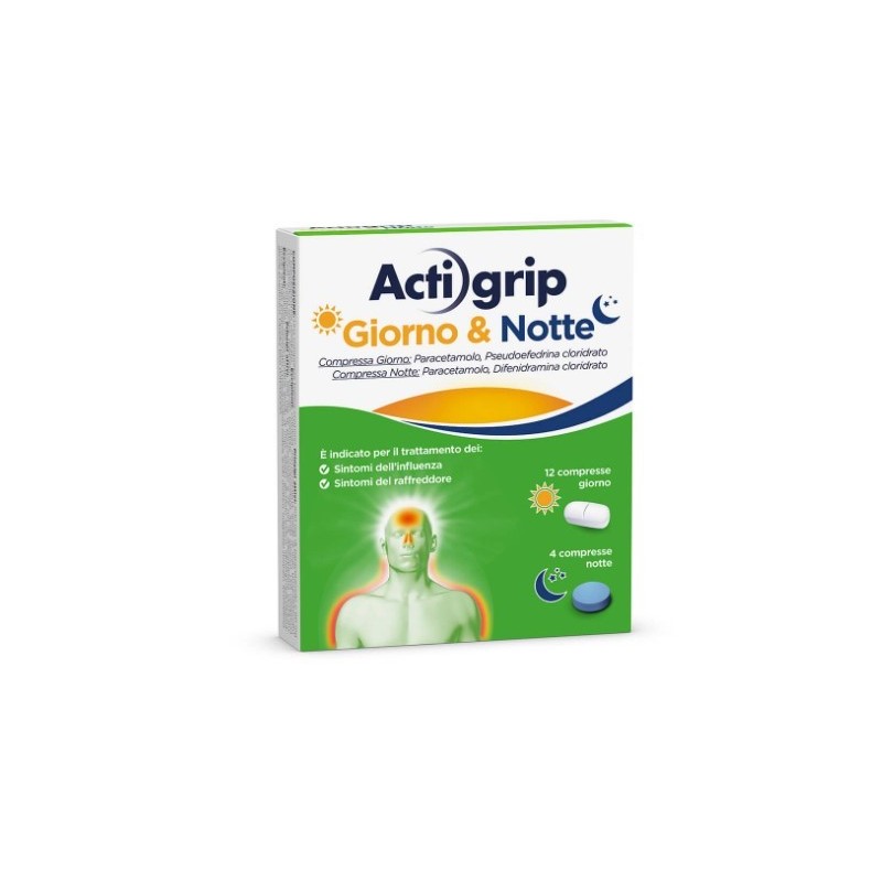 Actigrip giorno&notte*12+4cpr
