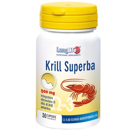 Longlife Krill Superba Integratore Antiossidante - 30 Capsule