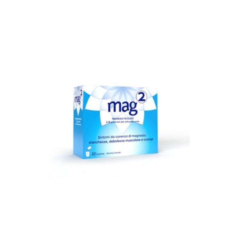 Mag2 Magnesio in polvere per stanchezza - 20 bustine da 2,25g