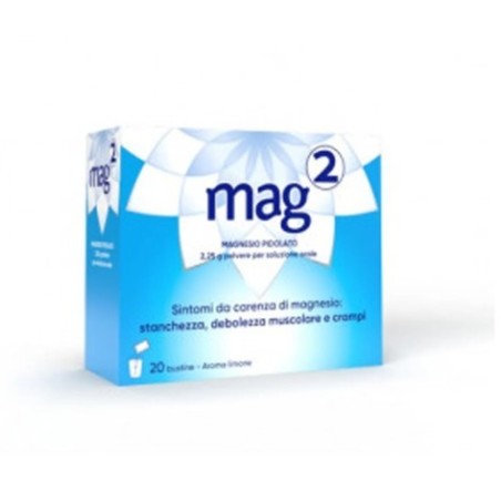 Mag2 Magnesio in polvere per stanchezza - 20 bustine da 2,25g