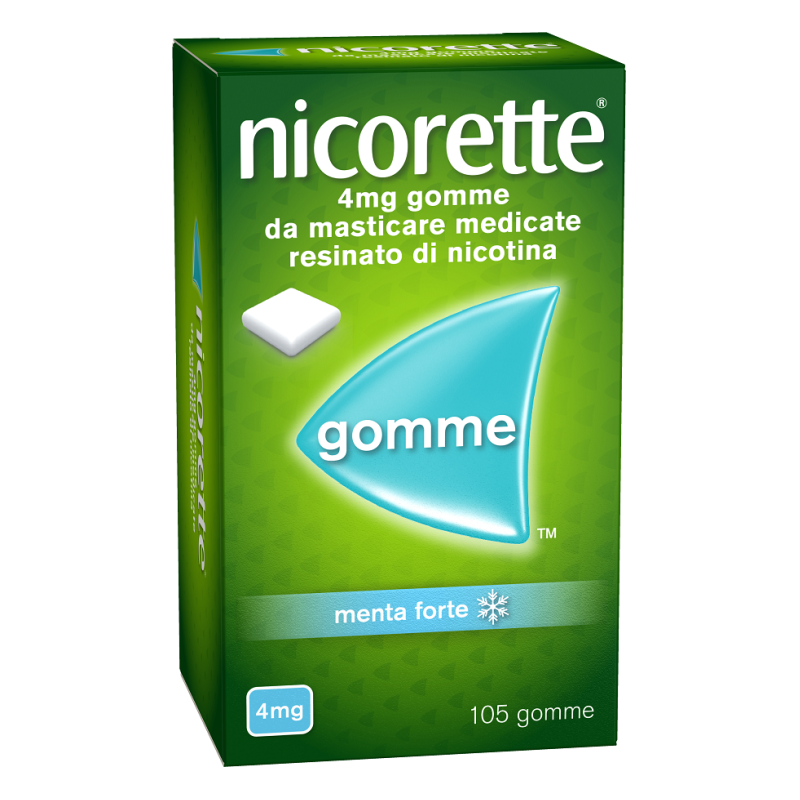 Nicorette 4 mg 105 gomme masticabili gusto menta forte Nicorette 4 mg 105 gomme masticabili gusto menta forte