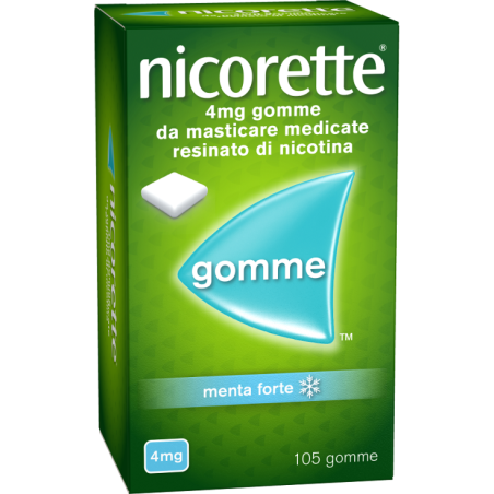 Nicorette 4 mg 105 gomme masticabili gusto menta forte Nicorette 4 mg 105 gomme masticabili gusto menta forte