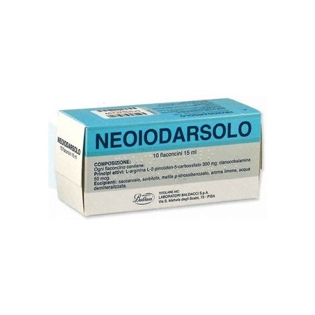 Laboratori Baldacci Neoiodarsolo 10 fl di L-arginina L-2-pirrolidon-5-carbossilato E Cianocobalamina