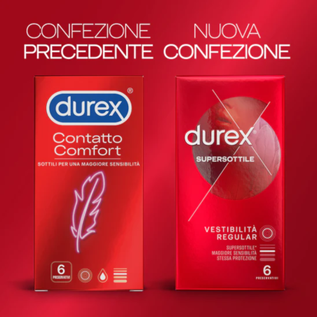 Durex Supersottile Vestibilità Regular - 12 Pezzi