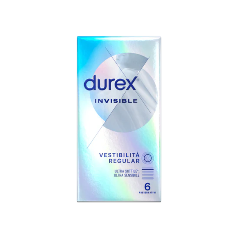 Durex Invisible Vestibilità Regular - 6 pezzi Durex Invisible Vestibilità Regular - 6 pezzi