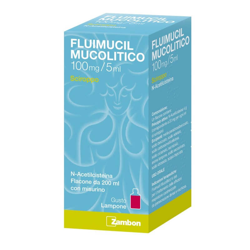 Fluimucil Mucolitico 100 Mg/5 Ml Sciroppo N-acetilcisteina 200 ml