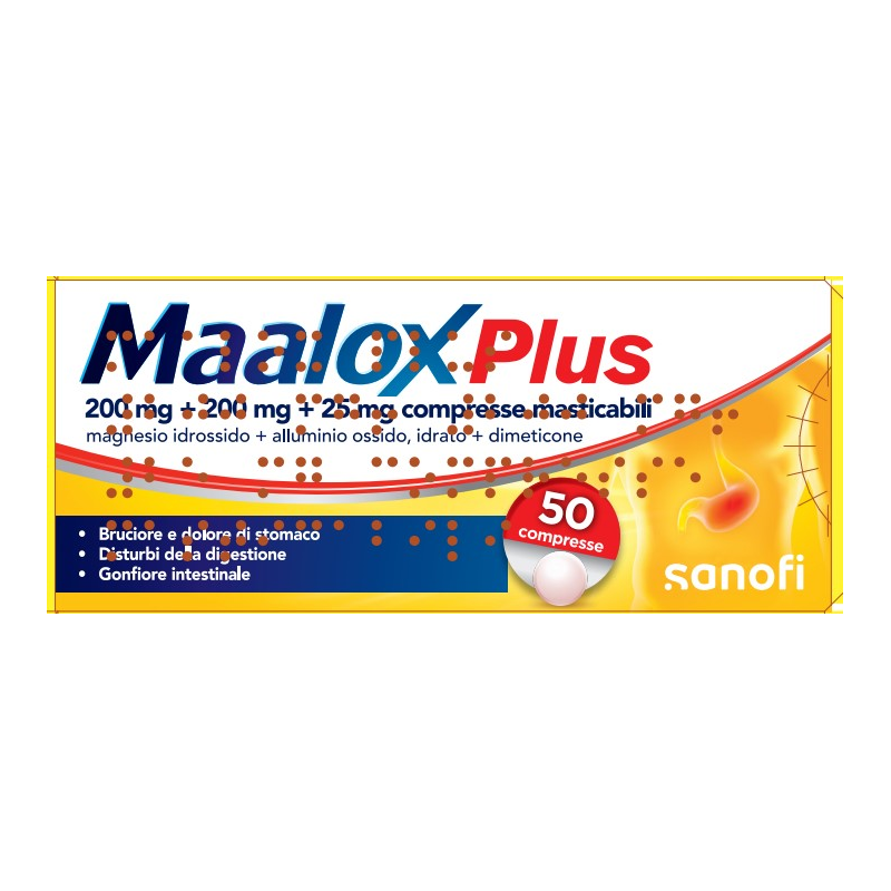 Maalox plus 50 compresse masticabili