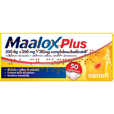 Maalox plus 50 compresse masticabili