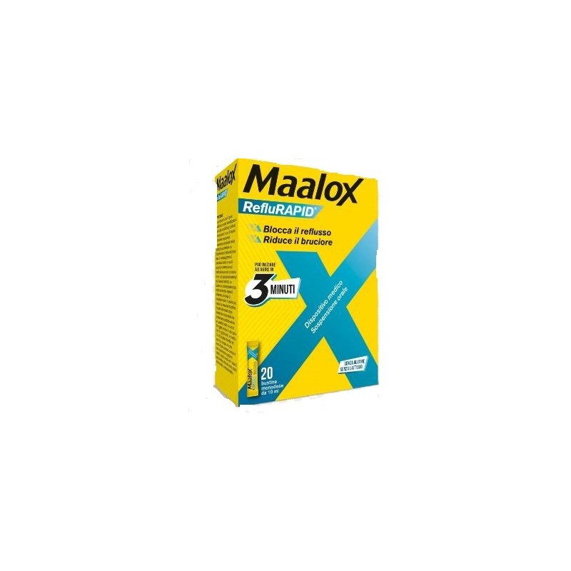 Sospensione orale maalox reflurapid 20 bustine monodose da 10 ml