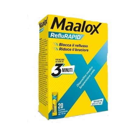 Sospensione orale maalox reflurapid 20 bustine monodose da 10 ml