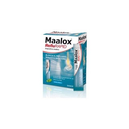 Sospensione orale maalox reflurapid 20 bustine monodose da 10 ml