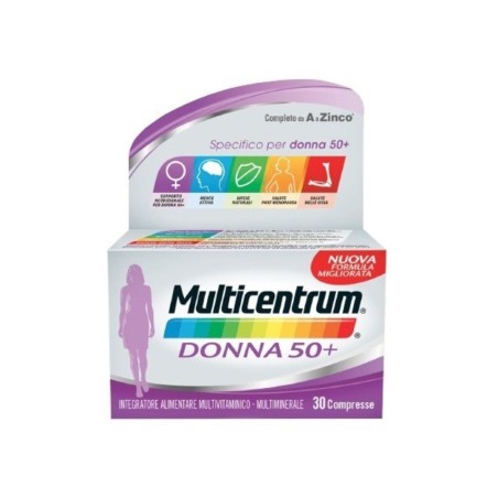 Multicentrum Donna 50+ Integratore Multivitaminico e Multiminerale - 30 Compresse