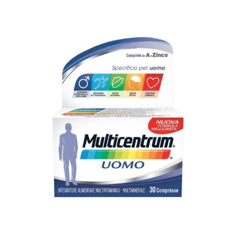 Multicentrum Uomo Integratore Multivitaminico e Multiminerale - 30 Compresse