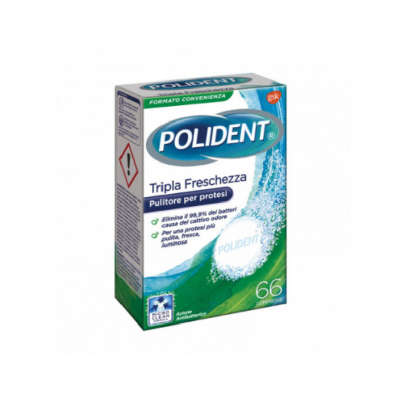 Polident tripla freschezza 66 compresse