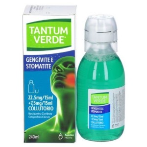 Tantum Verde Bocca 22,5 Mg/15 Ml + 7,5 Mg/15 Ml Collutorio flacone 240 ml gengiviti e stomatiti