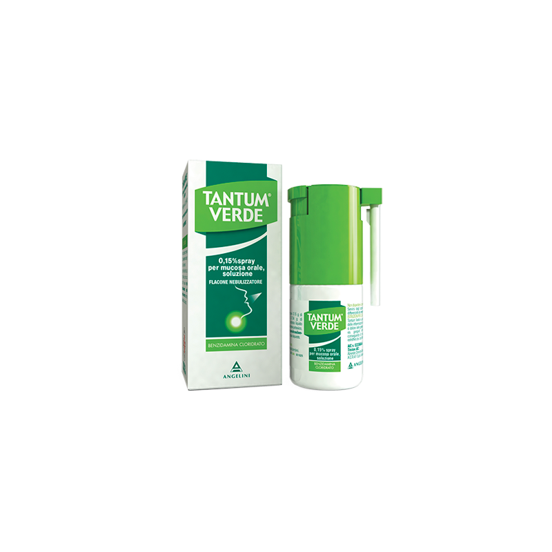 Tantum Verde 0,15% Spray Per Mucosa Orale, Soluzione Benzidamina Cloridrato 30 ml