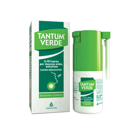 Tantum Verde 0,15% Spray Per Mucosa Orale, Soluzione Benzidamina Cloridrato 30 ml