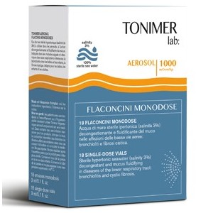 Tonimer lab hypertonic aerosol monodose 18 flaconi 3 ml