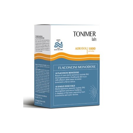Tonimer lab hypertonic aerosol monodose 18 flaconi 3 ml