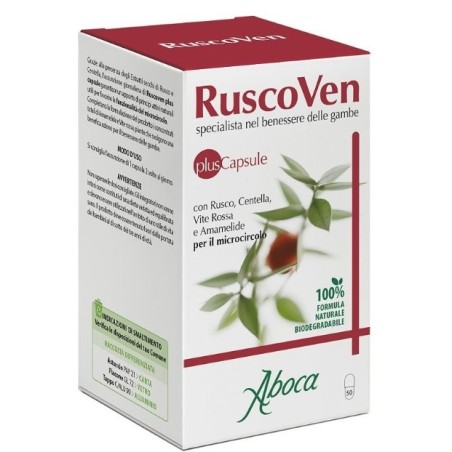 Aboca Ruscoven Plus integratore gambe pesanti e microcircolo 50 capsule