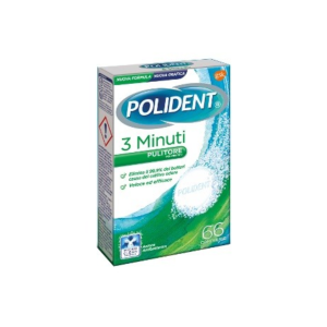 Polident 3 Minuti Pulitore per Dentiere 66 Compresse