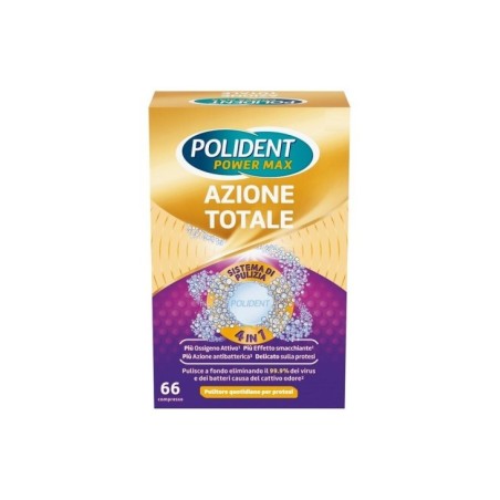 Polident azione totale 66 compresse pulitore per protesi quotidiano