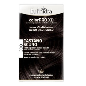 Euphidra colorpro xd 300 castano scuro gel colorante capelli in flacone + attivante + balsamo + guan