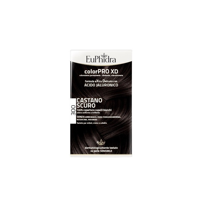 Euphidra colorpro xd 300 castano scuro gel colorante capelli in flacone + attivante + balsamo + guan Euphidra colorpro xd 300 castano scuro gel colorante capelli in flacone + attivante + balsamo + guan