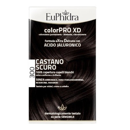 Euphidra colorpro xd 300 castano scuro gel colorante capelli in flacone + attivante + balsamo + guan Euphidra colorpro xd 300 castano scuro gel colorante capelli in flacone + attivante + balsamo + guan