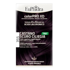 Euphidra colorpro xd 355 castano scuro ciliegia gel colorante capelli in flacone + attivante + balsa