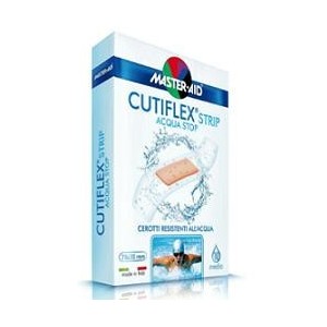 Pietrasanta Pharma Cerotto Master-aid Cutiflexmed Strip Trasparente Impermeabile Medio 10 Pezzi