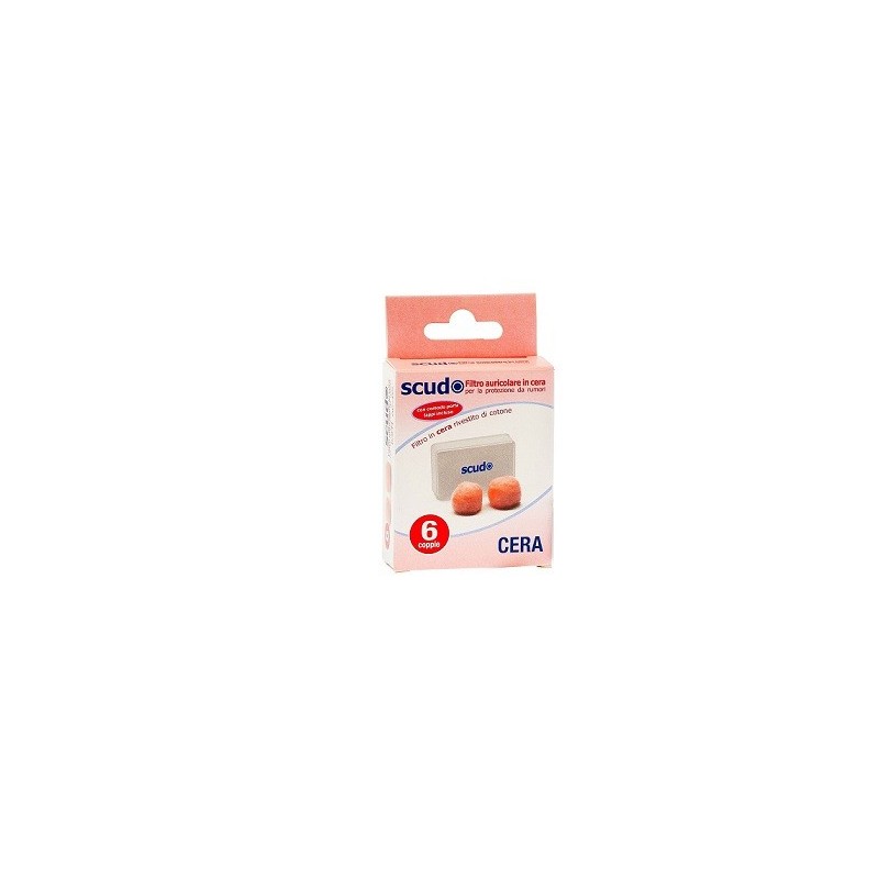 Tappo auricolare earplug scudo in cera 6 coppie 12 pezzi articolo 7en081