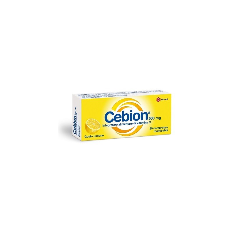 Cebion masticabile limone vitamina c 500 mg 20 compresse Cebion masticabile limone vitamina c 500 mg 20 compresse