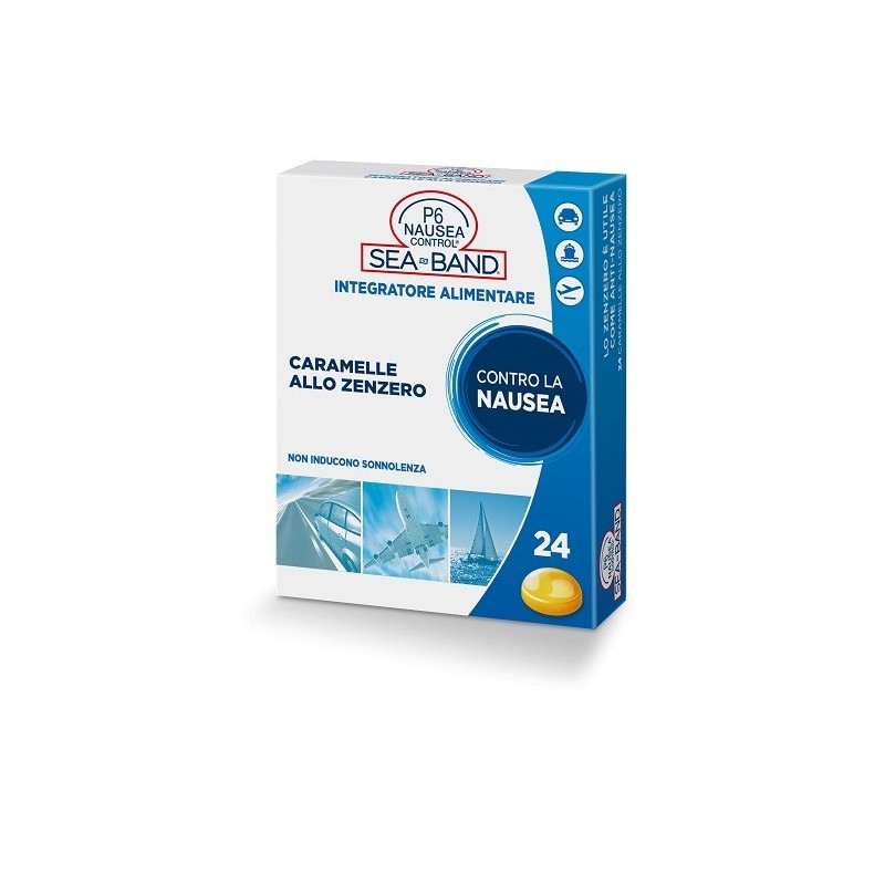 Consulteam P6 Nausea Control Caramelle Anti Nausea Viaggio Allo Zenzero 24 Pezzi