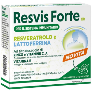 Resvis Forte Xr sistema immunitario resveratrolo e lattoferrina12 Bustine