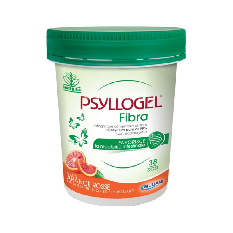 Giuliani Psyllogel Fibra in polvere - 170g Gusto Arance Rosse
