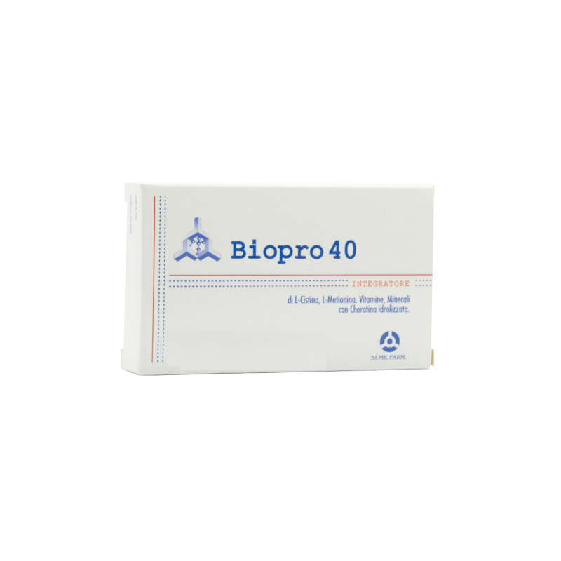 Biopro 40 Integratore per pelle capelli e unghie 40 compresse Biopro 40 Integratore per pelle capelli e unghie 40 compresse